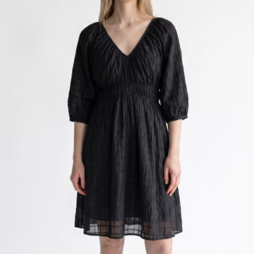 Cotton On Black Crepe V-Neck Dress | Size XS | Pre-Loved