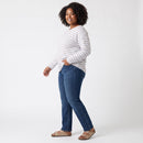 Beige Striped Round-Neck Long-Sleeve T-Shirt | Size XL | Brand New-1