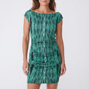 Country Road Green & Black Print Bodycon Dress | Size XXS | Pre-Loved-1