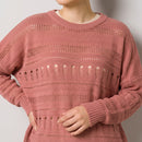 Pink Open-Knit Jersey | Size M | Pre-Loved-1