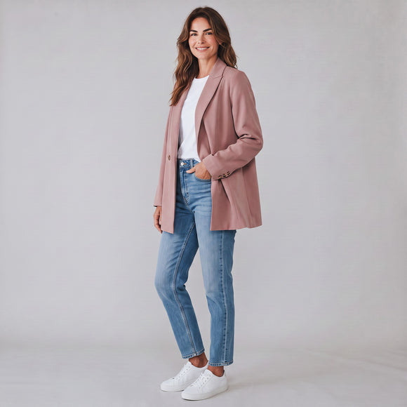 Style Republic Dusty Pink Tailored Blazer | Size 34 | Pre-Loved