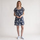 Navy Floral Print Dress | Size S | Pre-Loved-2