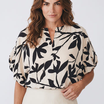 White & Black Monochrome Print Crop Top | Sizes S–L | Brand New