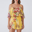 Forever New Yellow Tropical Playsuit | Size 10 | Pre-Loved-2
