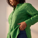Green 100% Cotton Long-Sleeve Shirt | Sizes 30–44 | Brand New-1