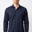 Navy 100% Cotton Long-Sleeve Shirt | Sizes 38–40 | Brand New-1