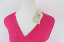 Pink midi 100% linen dress - XS-5