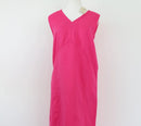 Pink midi 100% linen dress - XS-1