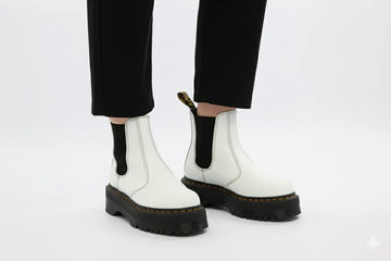 Dr. Martens 2976 Chelsea Boot White Smooth Leather | UK 3 | Pre-Loved