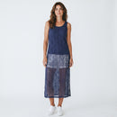 Foschini Blue Lace Side-Slit Top | Size 8 | Pre-Loved-1
