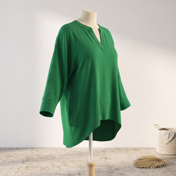 Green Viscose Blouse | Sizes 34–46 | Brand New