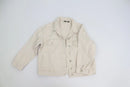 Esmara white denim jacket with engraved silver buttons - L-1
