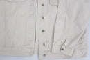 Esmara white denim jacket with engraved silver buttons - L-3