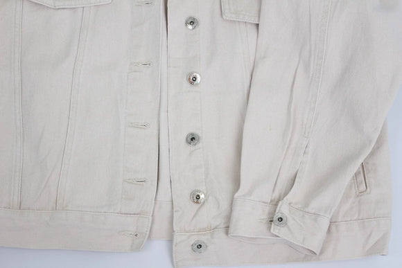Esmara white denim jacket with engraved silver buttons - L