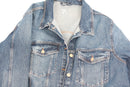 C&A medium blue denim jacket with rose gold buttons - XL-2