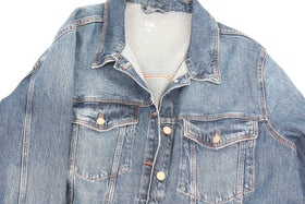 C&A medium blue denim jacket with rose gold buttons - XL - 0