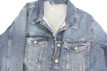 C&A medium blue denim jacket with rose gold buttons - XL - 0
