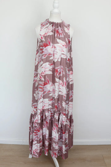 Purple & Pink Floral Halterneck Maxi Dress – Size S | Brand new - 0
