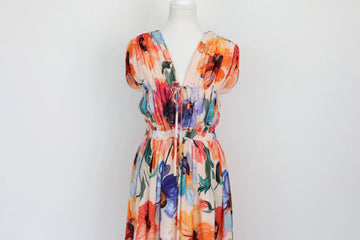 Multicolour Floral Print A-Line Maxi Dress | Brand new