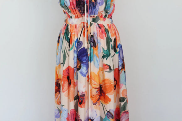 Arlow multicoloured floral print A-line maxi dress