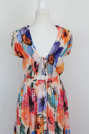 Arlow multicoloured floral print A-line maxi dress-6