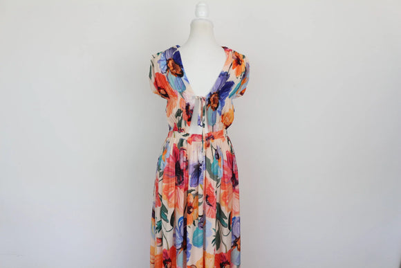 Arlow multicoloured floral print A-line maxi dress