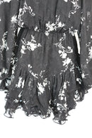 Paramount black embroided mini dress with floral print - S-3
