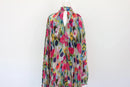 Multi-coloured floral print sleeveless pleated mini dress - S-5