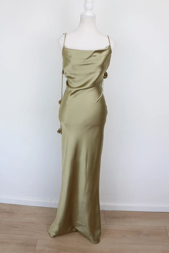 Arlow pale green strap slip-style maxi dress - M