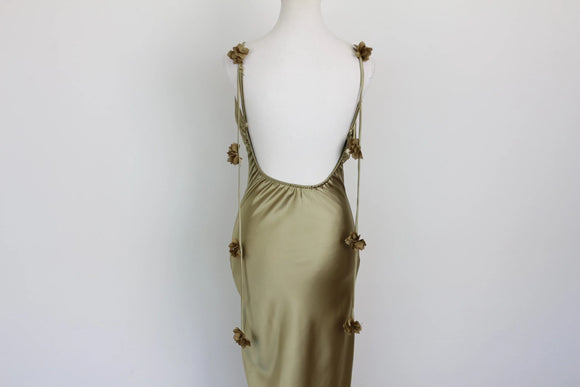Arlow pale green strap slip-style maxi dress - M