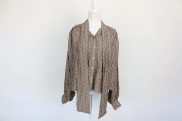 Paramount Grey Stone Textured Long-Sleeved Shirt – XL