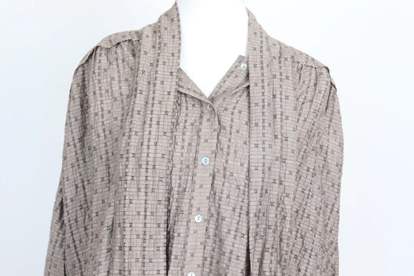 Paramount grey/stone textured long-sleeved shirt - XL