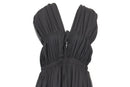 Arlow black sleeveless A-line maxi dress with cinched waist-3
