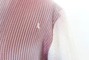 Pink/red/grey short-sleeved blouse with deep V-neck - M-6