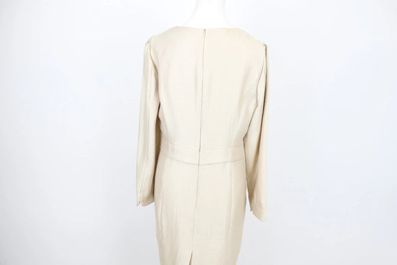 Piere Cardin Paris gold fitted dress - M