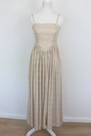Arlow pink and green floral print A-line strap maxi dress - S-3