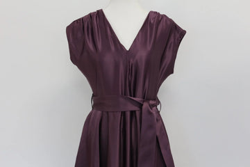 Purple Satin Evening Gown | Brand new - 0