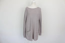Light grey long-sleeved light-weight jersey with pockets - L-2