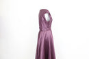 Purple satin evening gown-4