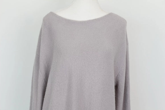 Light grey long-sleeved light-weight jersey with pockets - L