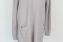 Light grey long-sleeved light-weight jersey with pockets - L-4