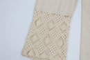 Stone-patterned light-weight cotton pants with embroidery - S-3