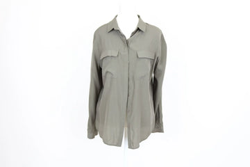Olive Green Long Sleeve Shirt – Size 12 | Thrift Finds