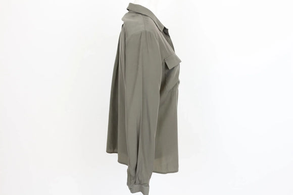 Olive green long sleeve shirt - 12