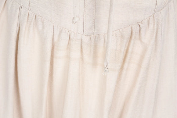 Arlow stone-coloured strap maxi dress with corset and zip - S