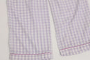 Purple checkered pants with elastic and drawstring - S-3