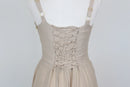 Arlow stone-coloured strap maxi dress with corset and zip - S-5