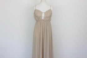 Arlow beige A-line strap maxi dress - M