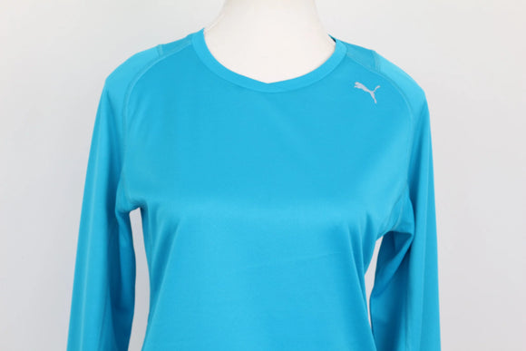 Puma sky blue long-sleeved active top - S