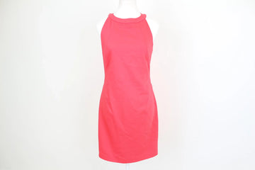 Coral Pink Bodycon Dress – Low Cut Back | Size M | Thrift Finds